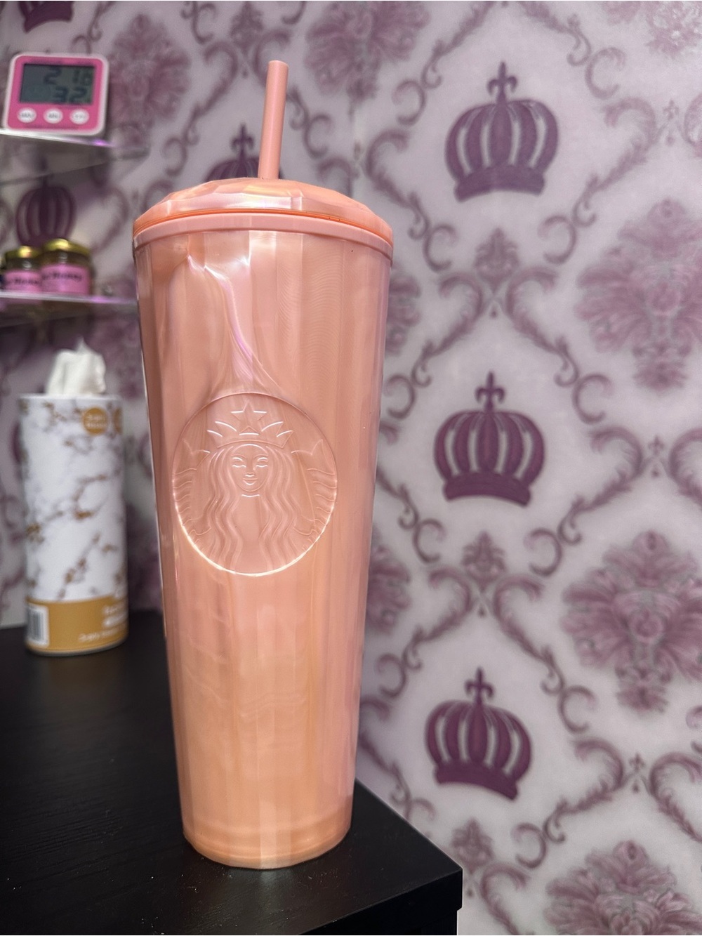 Starbucks Peach Pearl Tumbler 2021 New